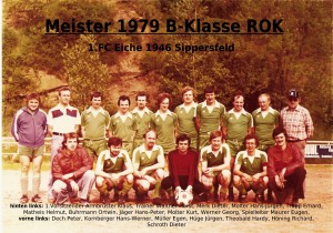 FC Eiche 1979- Meistermannschaft B-Klasse